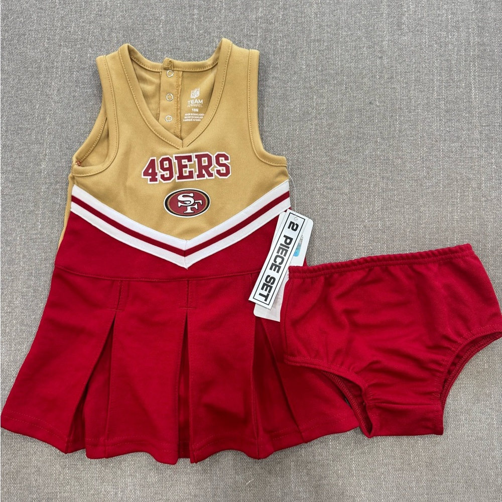 NFL Team Apparel 49ers‎ Cheer Dress Set 18M – Red/Gold NWT